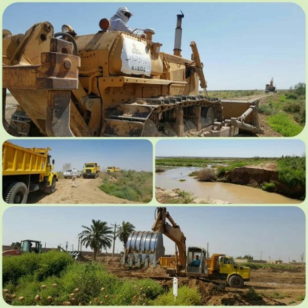 مشارکت مناطق نفت خیز جنوب در تخلیه آب مزارع روستاهای سوسنگرد