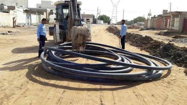 توسعه و اصلاح خطوط انتقال آب در شهرستان حمیدیه