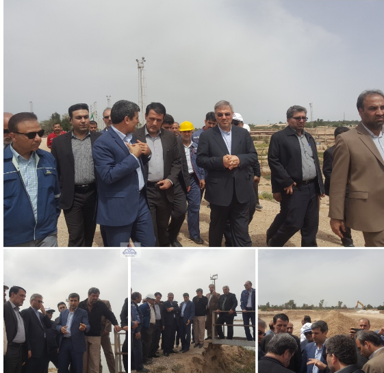 بازدید رئیس کل دادگستری استان خوزستان از تأسیسات نفتی واقع در ساحل شرقی کارون 